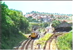 Ore Railway station with the engine sheds on the right 1987